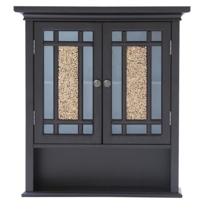 Windsor Wall Cabinet Brown - Elegant Home Fashions