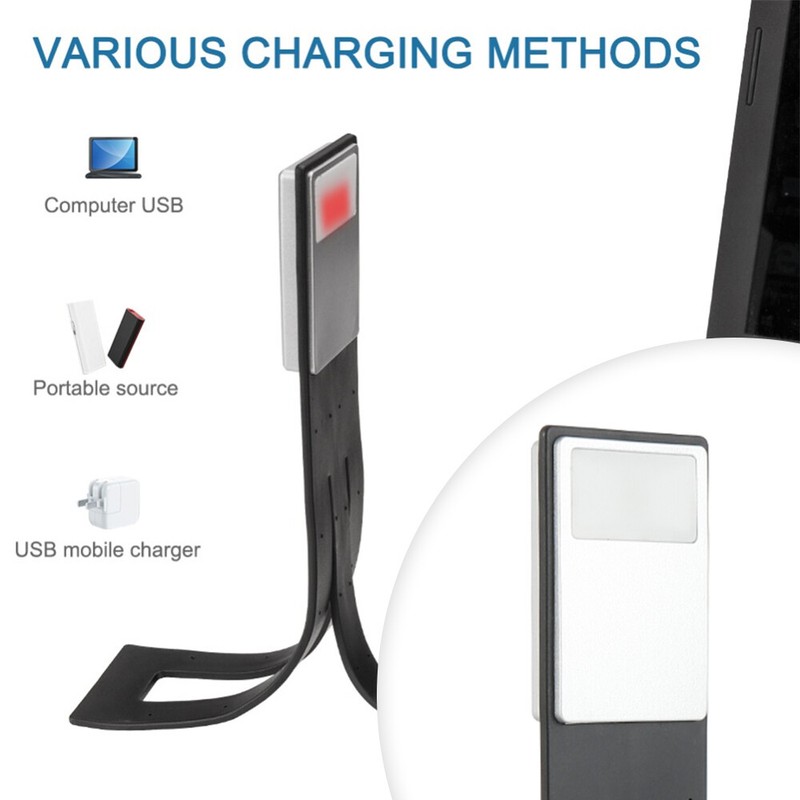 Klemmleuchte Leselampe Dimmbar Buchlampe Klemmleuchte USB Wiederaufladbare DE