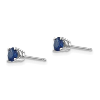 Pre-owned Superdealsforeverything Real 14kt White Gold Sapphire Earrings