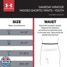 Under Armour Gameday Pro 5-Pad Football Compression Girdle, Shorts with UA HeatGear and McDavid HEX Technology, Moisture Wicking Protection (Youth)