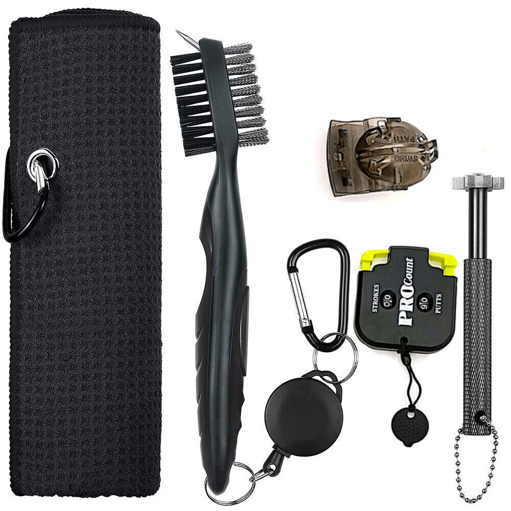 Club Brush Cleaner Golf Accessories Gift Set Golf Towel