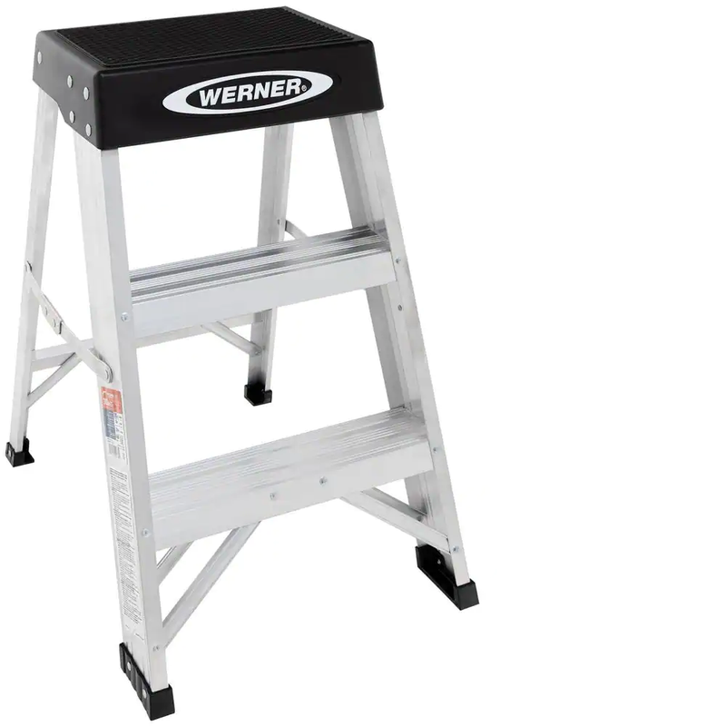 2 Ft. Aluminum Step Ladder (8 Ft. Reach Height) with 300 Lbs