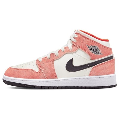 

Кроссовки Big Kids Jordan 1 Mid SE Orange Suede Team Orng/Blk-Sail-White (DV1336 800), Team orange/black-sail-white