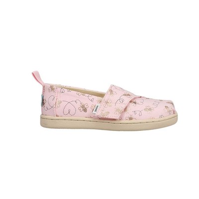 

TOMS Alpargata Bee Mine Розовые повседневные слипоны для девочек на плоской подошве 10017782T, Розовый, TOMS Alpargata Bee Mine Slip On Toddler