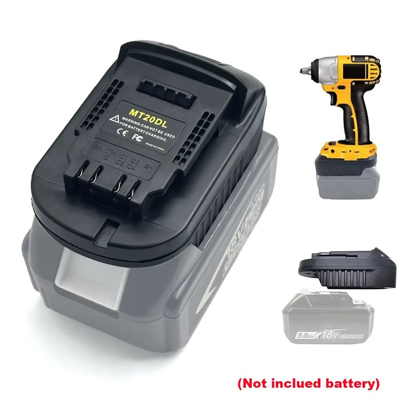 Battery Adapter MT20DL Converter for Makita 18V Li-ion Battery to Dewalt 18V/20V