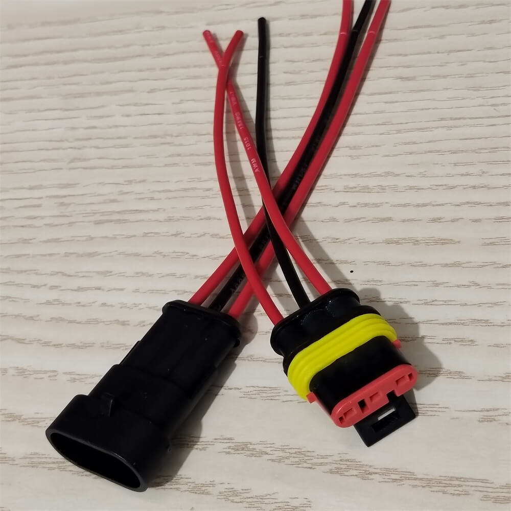 2 Set 3 Way 3 Pin Plug Electrical Wire Connectors 18AWG Waterproof  for Car Boat