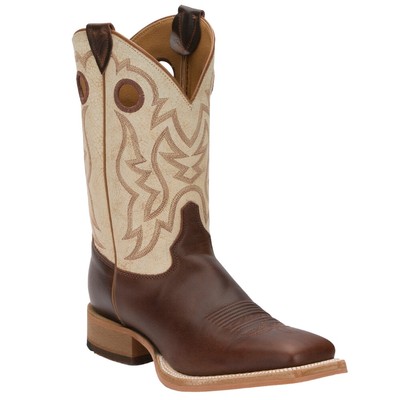 JUSTIN BOOTS JUSTIN BOOTS CADDO SQUARE TOE COWBOY MENS BROWN DRESS BOOTS BR776