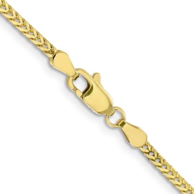 Pre-owned Superdealsforeverything Real 10kt Yellow Gold 2mm Franco Chain; 20 Inch; Lobster Clasp