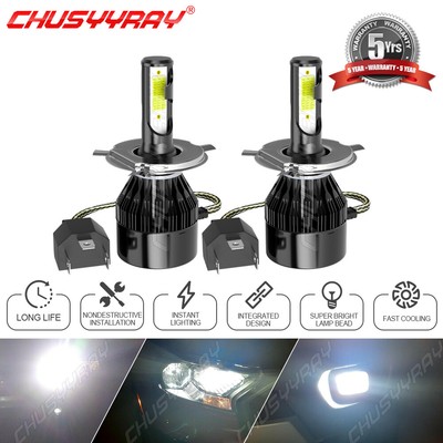 For 1999-2000 Honda Civic EK9 2X H4 LED Headlight Bulbs Kit Hi/Lo Beam 6000K C9B