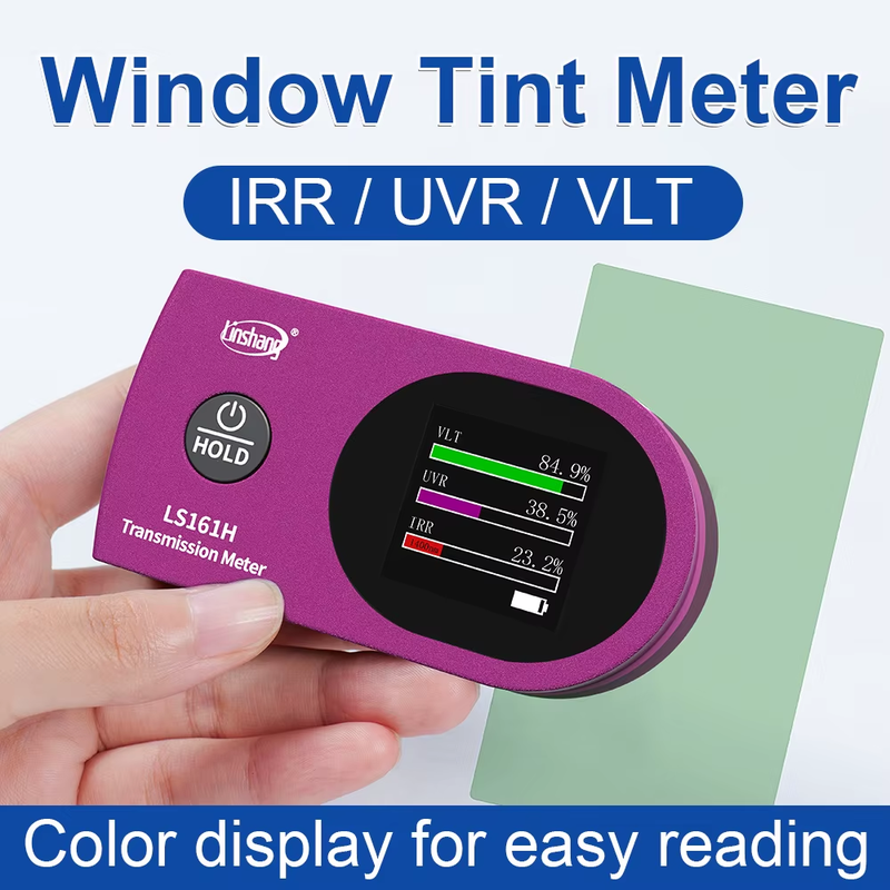 Window Tint Meter TSER Tester 0.8mm Solar Film VLT IR UV Transmission Tint Meter