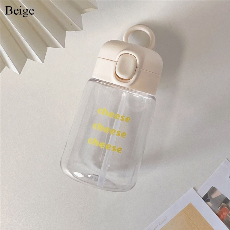 Transparent Water Bottles Straws and Lids Beverage Cups  Toddlers Feeding