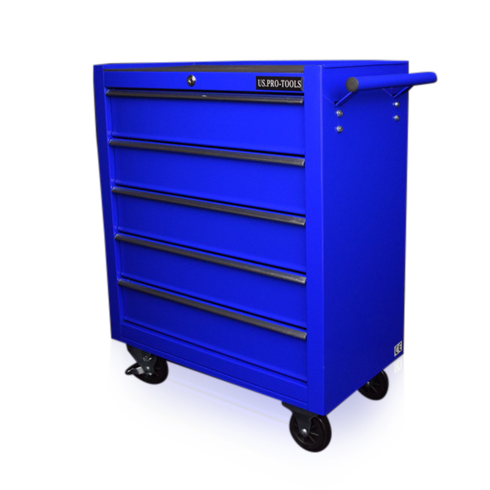 130 US PRO BLUE TOOLS AFFORDABLE STEEL CHEST TOOL BOX ROLLER 5