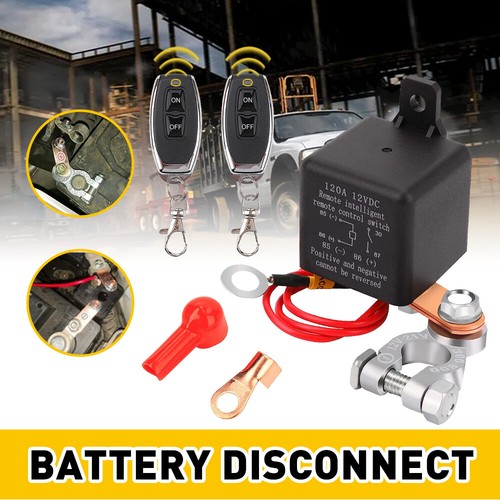 Battery Disconnect Isolator Power Switch Cut-Off Master Car Dual Control Remote