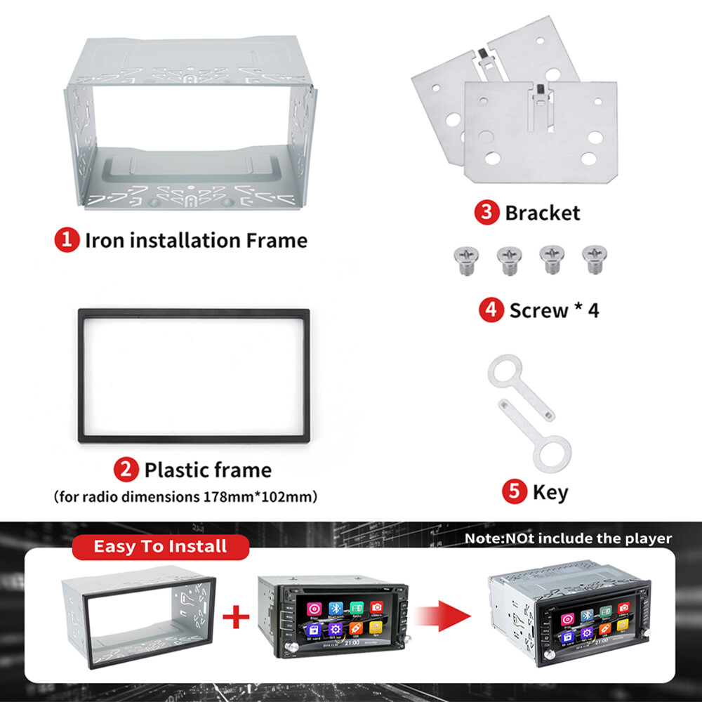 In Dash Installation Frame W/ Bracket + Screw