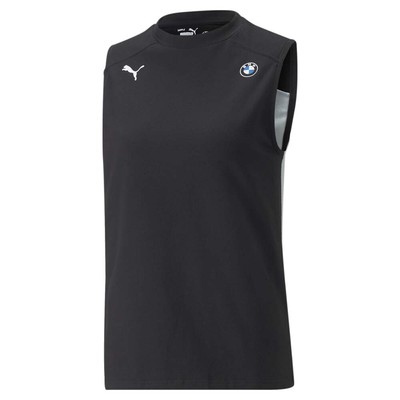 Женские черные повседневные футболки без рукавов с круглым вырезом от Puma Bmw Mms 53344901