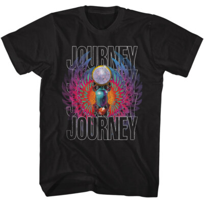 Journey T-Shirt Rock Band Men's Official Steve Perry New Black Cotton