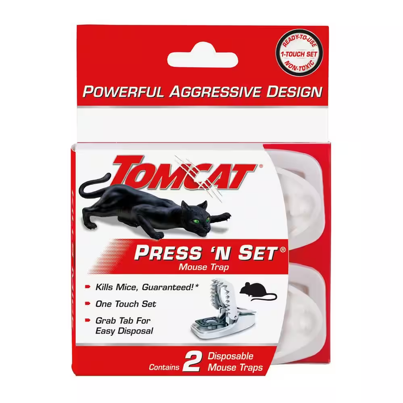 Tomcat Press 'N Set Mouse Trap, 2 Traps
