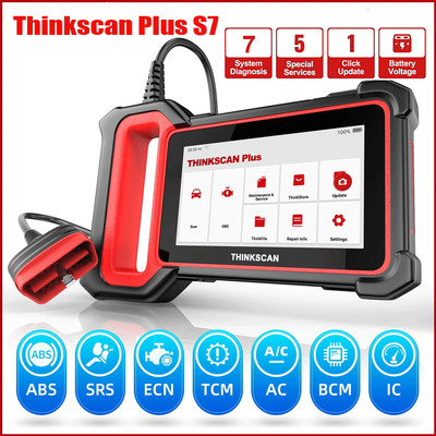 ThinkScan Plus S7 Auto OBD2 Diagnostic Scanner ABS IMMO TPMS Reset Code Reader