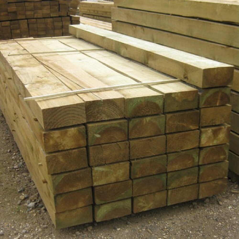 Railway sleepers softwood treated 95x195x8ft excellent quality in
