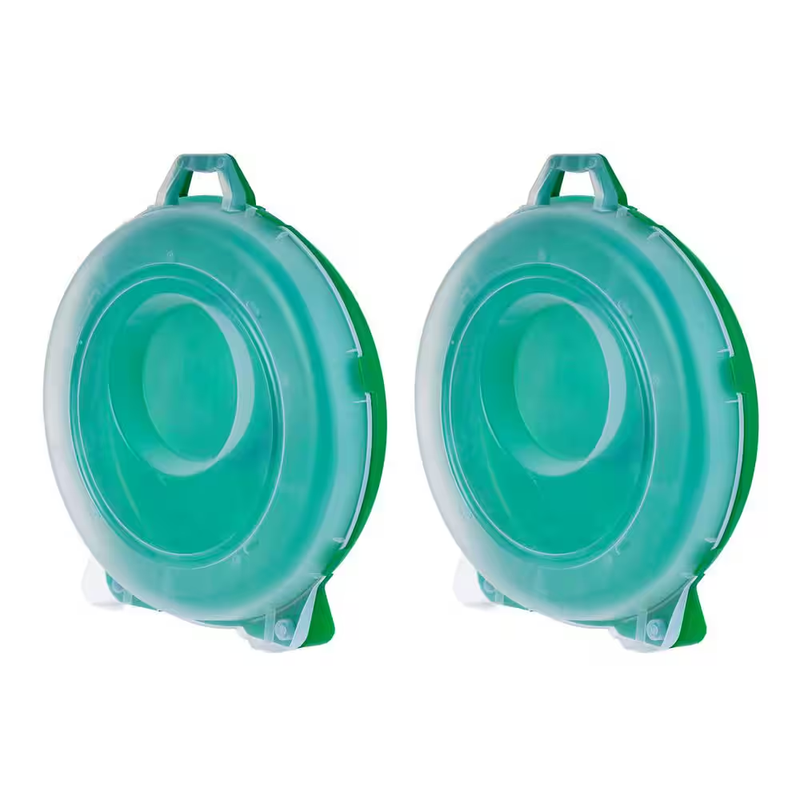 24 Inch Wreath Storage Tote 2 Pack Holiday Decoration Organizer Bin Clear Lid