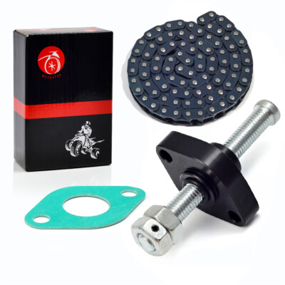 Cam Timing Chain & CNC Manual Tensioner For Kawasaki Bayou 300 KLF300 1986 -2004