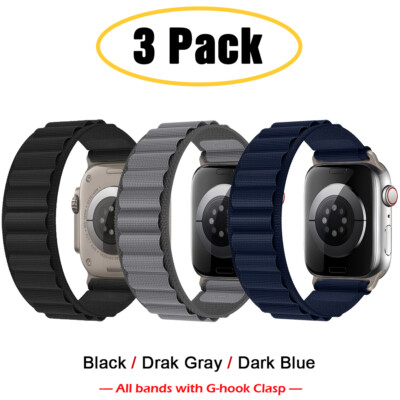Hot 3 PACK Alpine Loop Sport Band For Apple Watch 9 8 7 6 5 SE Ultra 2 49mm