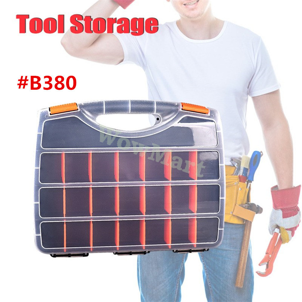 Durable Plastic Screw Nail Nut Bolt Parts Organizer Storage Carry Case