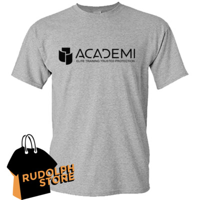 ACADEMI Elite Training Trusted Protection Blackwater Grey T-shirt Size S to 5XL