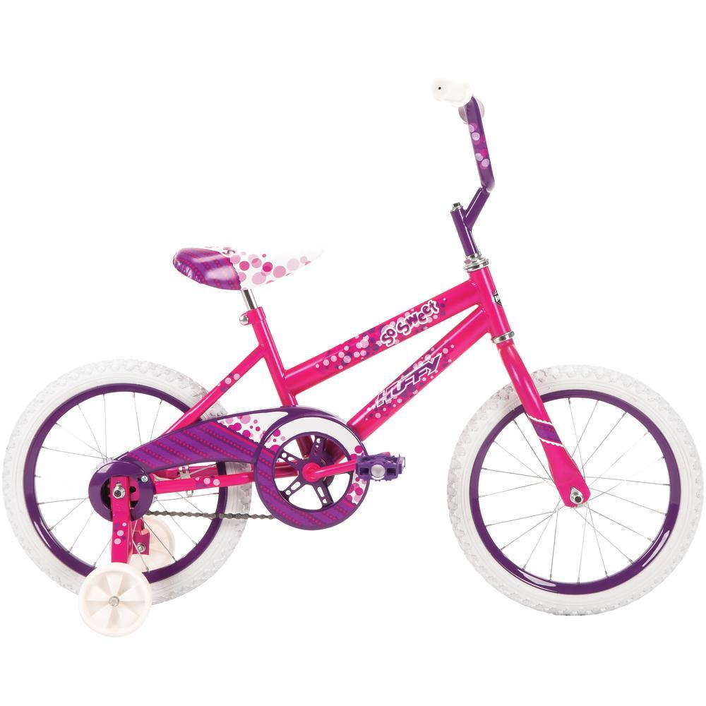 Pink Durable Steel Frame So Sweet 16 in. Girl's Bike with Decorated Crossbar