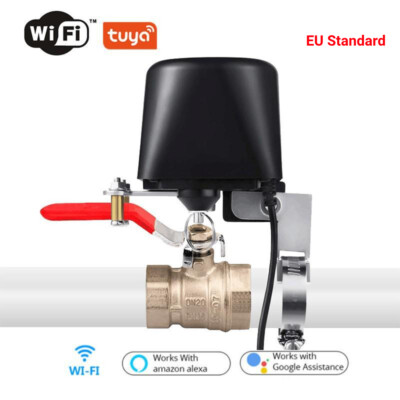 1 Tuya WiFi Smart Valve Controller For Water Gas Pipeline Auto Shut ON Off AS/ES