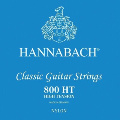 HANNABACH CORDES GUITARE CLASSIQUE SERIE 800 TENSION FORTE ARGENTÉE