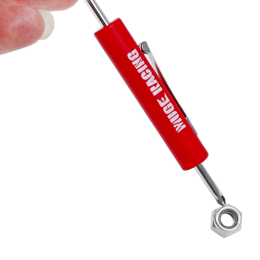 10x Red Mini Pocket Screwdriver Phillips & Flat Head Tip with Magnet and Clip