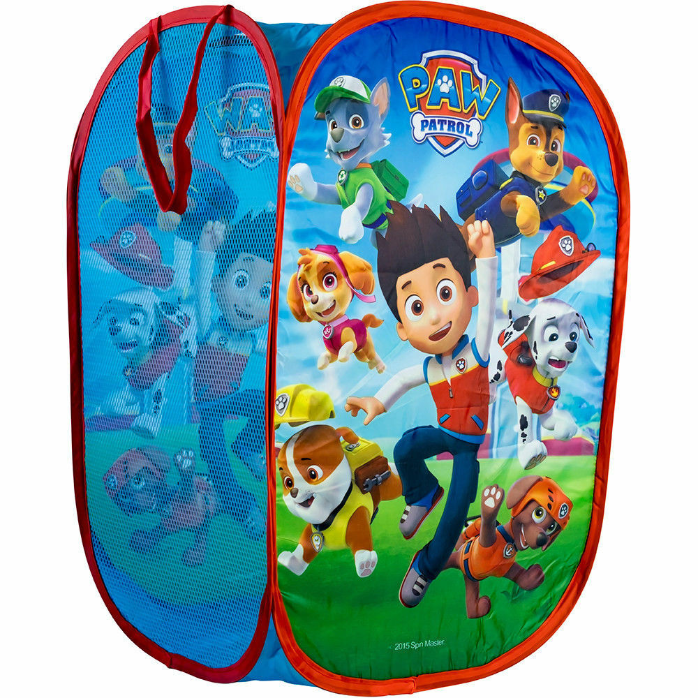 Official Paw Patrol Pop Up Kids Storage Laundry Clothes Bin Basket For Bedroom | eBay