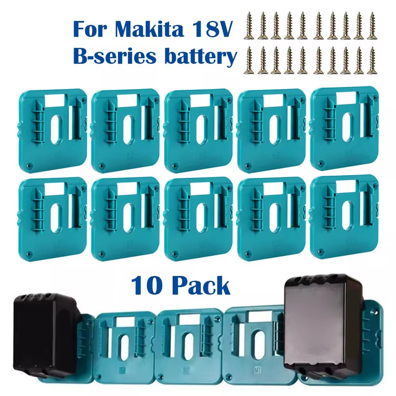 1-10PCS Battery Holder Wall Mount for 18V Makita BL1840 BL1830,Battery Bracket f