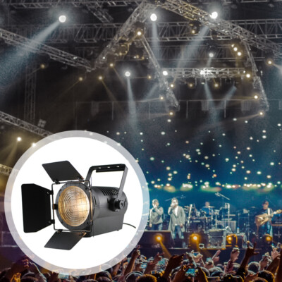 DMX-512 200W LED Spotlight Lamp LCD Display Stage Studio Lighting Linear Dimming