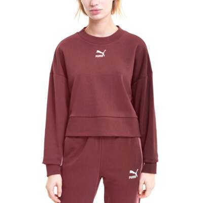 

Женская толстовка Puma Classics Cropped Crew Neck бордовая 597637-18, Burgundy