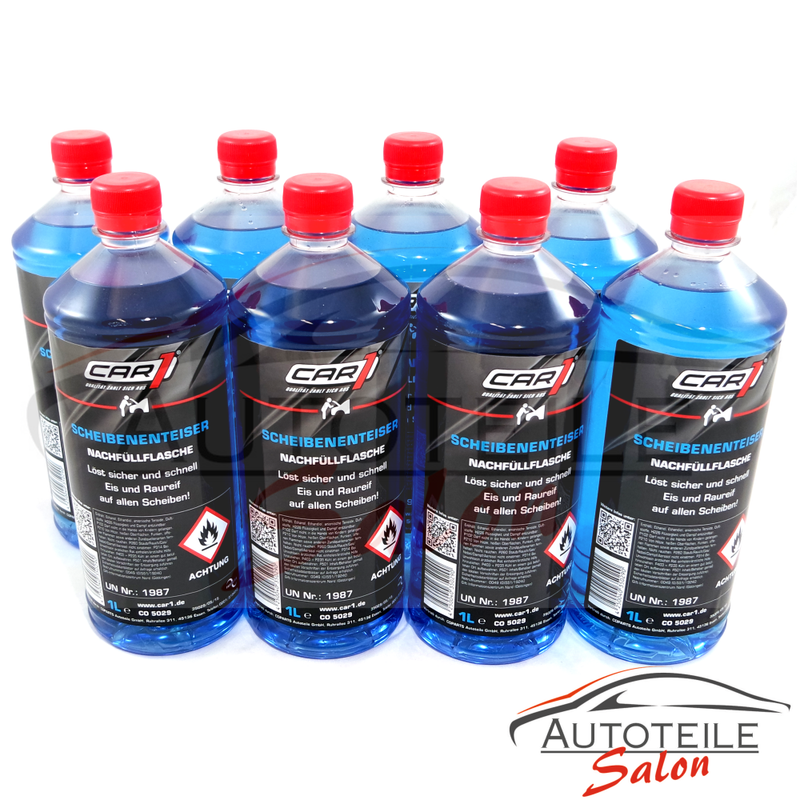 8x CAR1® Scheiben-Enteiser 1l Nachfüllflaschen CO5029 Gebrauchsfertig
