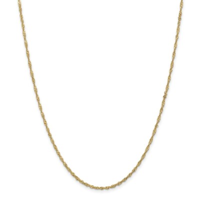 Pre-owned Superdealsforeverything Real 14kt Yellow Gold 18 Inch 1.70mm Singapore With Lobster Clasp Chain; 18 Inch