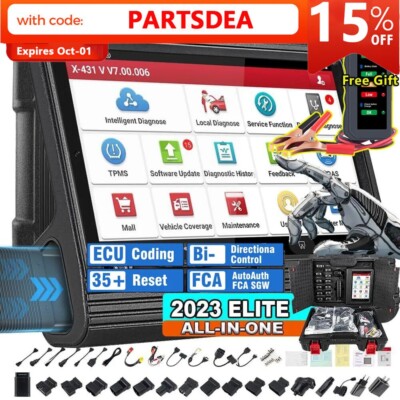 2024 LAUNCH X431 V + Pro Elite Bidirectional Car Diagnostic Scanner Key Coding
