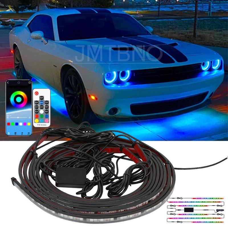 CHALLENGER LEDライト 6x For Dodge Challenger SRT Dream RGB Color Underglow LED