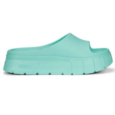 

Женские зеленые повседневные сандалии Puma Mayze Stack Platform Slide 38945401, Зеленый, Puma Mayze Stack Platform Slide