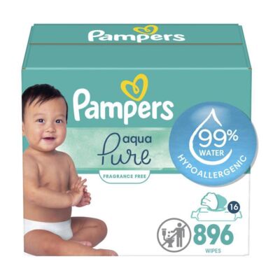 Детские влажные салфетки Pampers - Aqua Pure - 896 карат