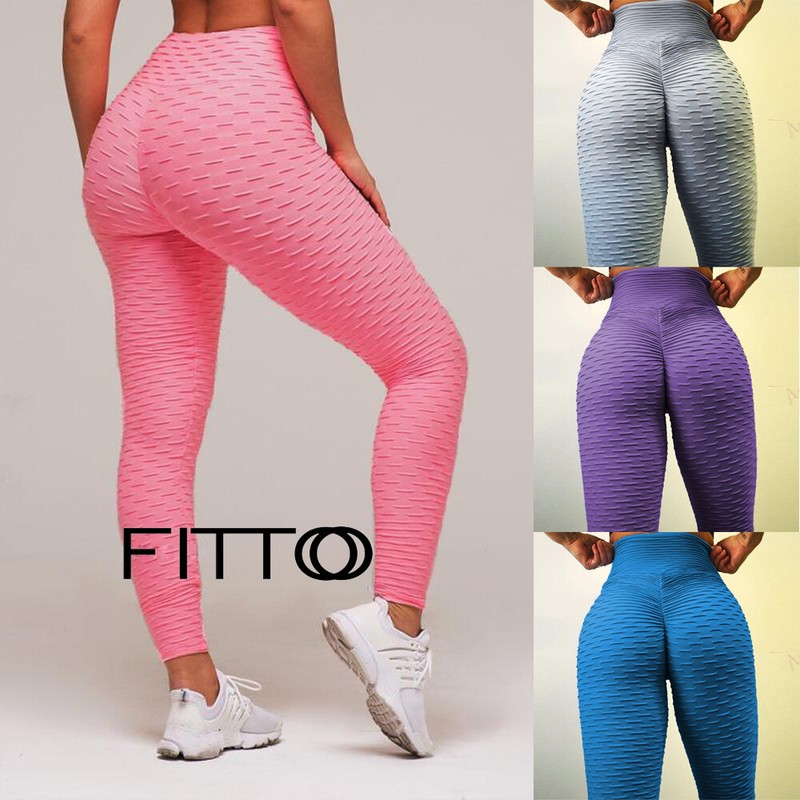 Women Butt Lift Yoga Pants High Waist Leggings Ruched Workout Booty Trousers US 5