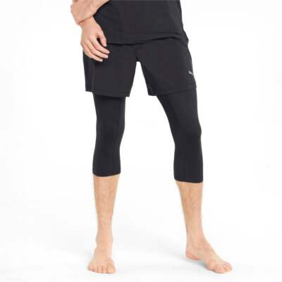 

Мужские леггинсы Puma Studio 2In1 Training, черные, повседневные, 521496-01, Черный, Puma Studio 2In1 Training Leggings