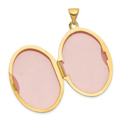 Pre-owned Skyjewelers Real 14kt Yellow Gold Polished Domed Oval Locket