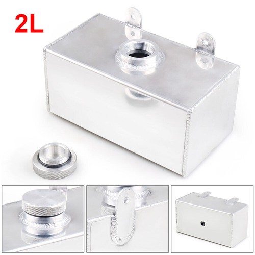 2L Polished Universal Windscreen Washer Bottle Intercooler Spray Tank With Cap