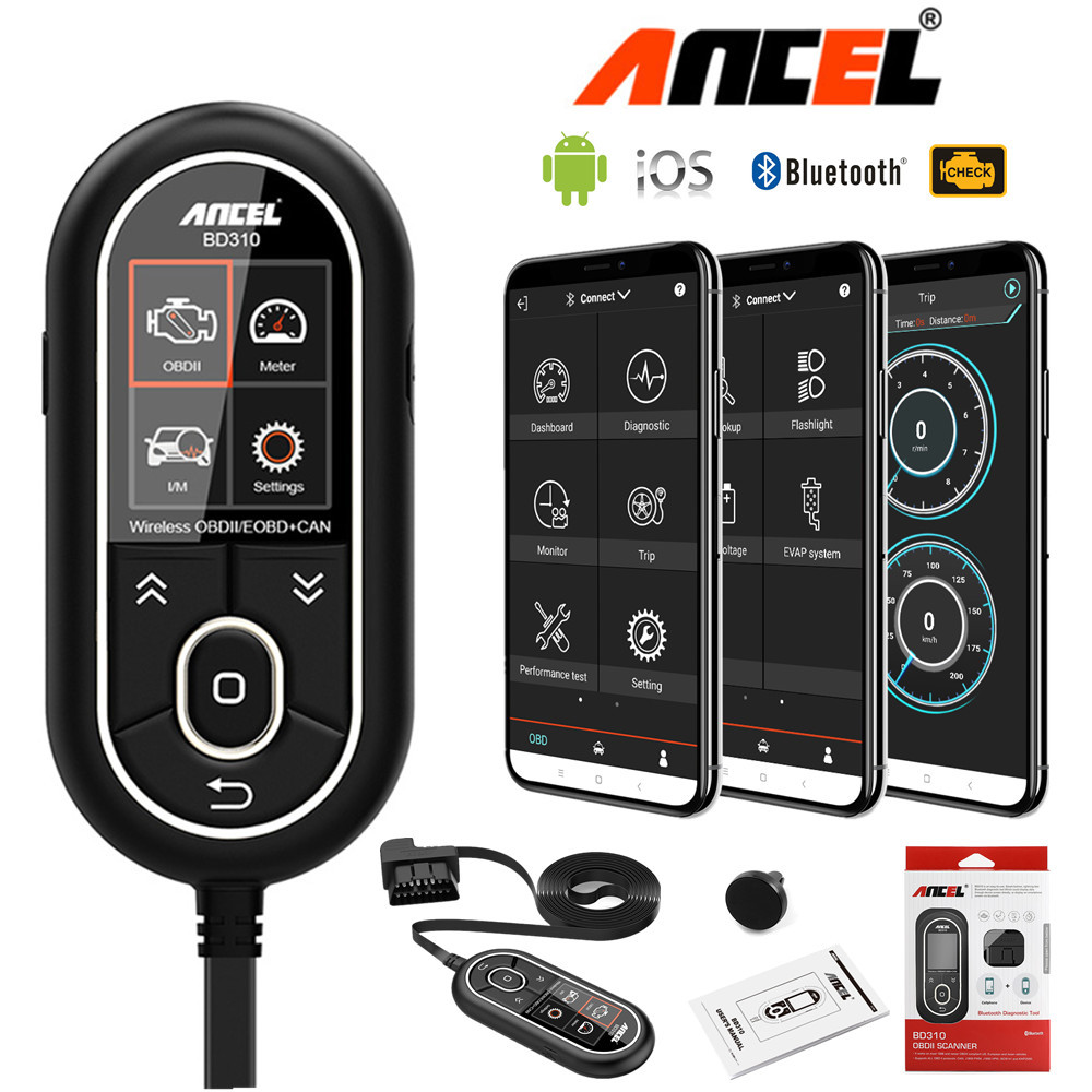 Bluetooth Car Digital Meter Obd2 Code Reader Diagnostic Scan For Android Iphone Ebay