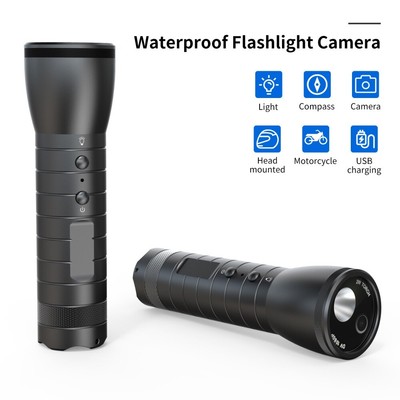 1080P Hidden Mini Camera Flashlight Fire Fighter IPX6 Camping Outdoor w/32G 120°