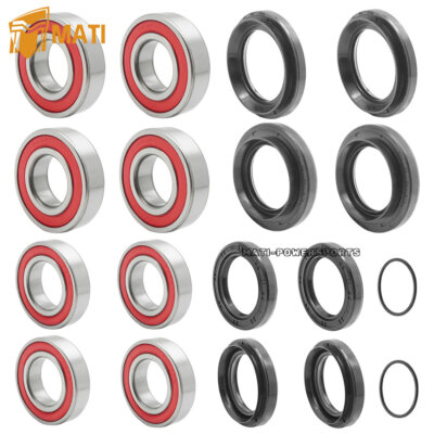 Front Rear Wheel Bearings Seals Kits for Yamaha Rhino 450 660 700 2005-2013