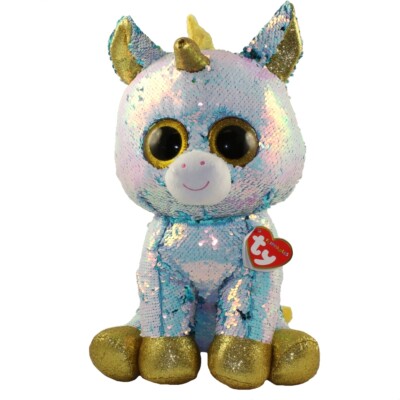 TY Flippables Sequin Plush - DAZZLE the Unicorn (LARGE - 17